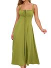 Vestido YATHON Cute Summer para mulheres com cordão franzido em A Vestido YATHON Cute Summer para mulheres com cordão franzido em A