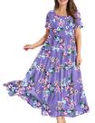 Vestido YESNO casual solto boêmio floral longo Maxi L EJF CR374