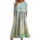 Vestido Yodutry feminino Boho com estampa floral midi casual de verão Vestido Yodutry feminino Boho com estampa floral midi casual de verão