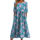 Vestido Yodutry feminino Boho com estampa floral midi casual de verão Vestido Yodutry feminino Boho com estampa floral midi casual de verão