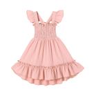 Vestido YOUNGER TREE para meninas com babados, sem mangas, rosa 2-3T Vestido YOUNGER TREE para meninas com babados, sem mangas, rosa 2-3T