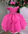 Vestido Ysa Kids Francine Rosa Chiclete - Tecido 100% Poliéster