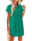 Vestido Zeagoo Summer Casual Camiseta para mulheres verde