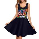 Vestido ZWPINITUP XL com estampa floral havaiana do 250º aniversário