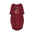 Vestidos casuais soltos femininos plus size de manga curta com gola redonda