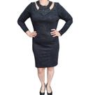 Vestidos CKM Pedraria Preto ML Plus Size Vestidos CKM Pedraria Preto ML Plus Size