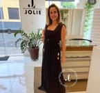 Vestidos com detalhes Dourado, croped, na cor preta tamanho M, de amarrar na cintura