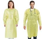 Vestidos de isolamento descartáveis Medical Nation Yellow Level 2 Vestidos de isolamento descartáveis Medical Nation Yellow Level 2