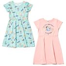 Vestidos de skatista Bluey Dad Bingo Little Girls 7-8, pacote com 2