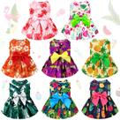 Vestidos para animais de estimação LEIFIDE Hawaii, 8 peças, GG, padrão de verão, laço