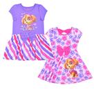 Vestidos Paw Patrol Little Girls rosa tamanho 4 (pacote com 2)
