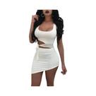 Vestidos sexy femininos para clube e noite, alças espaguete, costas nuas, bodycon, mini vestido