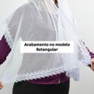 Véu Ccb Adulto Com Renda Musical e Aplique Floral 3D Organista Congregação Cristã (modelo Isadora)