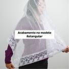 Véu Ccb Adulto Renda Larga Floral Organza Congregação Cristã no Brasil (Melissa)