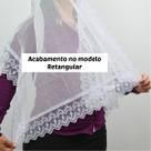 Véu Ccb Adulto Renda Larga Organza Musical Organista Congregação Cristã (modelo Camila)