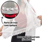 Véu Ccb Congregação Cristã Com Aplique Floral 3D Adulto (modelo Glória)