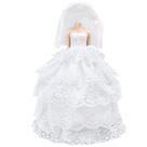 Véu de vestido de princesa para bonecas de 11,5 polegadas E-TING