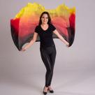 Véu Seda Pura Colorido Dança do Ventre Fogo - VEU-SEDAA-3