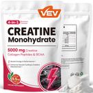 VEV Creatina monohidratada em pó 270g para mulheres com BCAAs