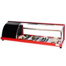 VFRS1300 - Vitrine Refrigerada Alfa Sushi 1,30m Vermelha - 127V - Omega - Comercial