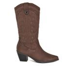 Via Marte Bota Feminina 257-010-01 Dark Brown - DARK BROWN Via Marte Bota Feminina 257-010-01 Dark Brown - DARK BROWN