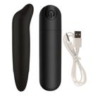 Vibrador Bullet RECARREGÁVEL Ponto G Clitóris Massageador 10 Modos de Vibração Aveludado Clítoris Cápsula - SEXSHOP