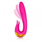 Vibrador com Estimulação Clitoriana com Duplo Motor em Silicone Cirúrgico Strapless MAGENTA - VB100