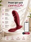 Vibrador com estimulador clitoriano por APP 9 Velocidades Super Potente