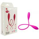 Vibrador duplo flexível 7 vibrações ptetty love snaky vibe