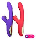 Vibrador Duplo Sexual Estimulo 2 em 1 Sex Shop Recarregável USB Ondas Intensas