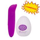 Vibrador Feminino Ponto G Golfinho + Egg Masturbador Masculino Ovo Sex Shop + Lubrificante