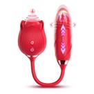 Vibrador Sugador Rosa Duplo Bullet Vai E Vem