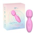 Vibrador Varinha Mágica Recarregável com 10 Modos de Vibração e Toque Aveludado Intt - Rosa
