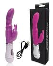 VIBRO RECARREGÁVEL SILICONE C/ RABBIT 30 Vel