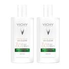 Vichy Protetor Solar Facial Capital Soleil Uv-Clear FPS60 Sem Cor Kit com 2 Unidades