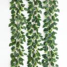 Videiras artificiais Garland Mizii Ficus Vine Green, 2 m, pacote com 3