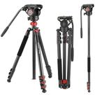 Vídeo de cabeça de fluido Tripod Neewer TP72A com monopé de 8 kg de carga