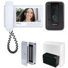 Video Porteiro Interfone Campainha Com Fio Camera Intelbras Tela 7 Pol e Fechadura Eletroima