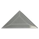 Vidro biselado triangular transparente 7,6 x 7,6 x 10,8 cm, pacote com 10