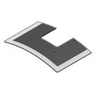 Vidro Curvo Para Coifa De Parede 75Cm Vidro Curvo Para Coifa De Parede 75Cm