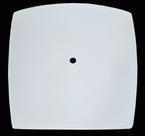 Vidro Curvo Quadrado Fosco 25cm P/ Plafons C/ Furo de 10mm Vidro Curvo Quadrado Fosco 25cm P/ Plafons C/ Furo de 10mm
