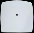 Vidro Curvo Quadrado Fosco 30cm P/ Plafons C/ Furo de 10mm