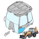 Vidro da Porta Esquerda Inferior Case 580N 84224316