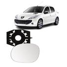 Vidro e Base Retrovisor Peugeot 207 08 á 2015 Lado Esquerdo