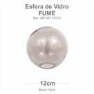 Vidro esfera s/ colarinho 12cm bocal 5cm - fumê Vidro esfera s/ colarinho 12cm bocal 5cm - fumê