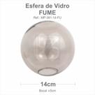 Vidro esfera s/ colarinho 14cm bocal 5cm - fumê Vidro esfera s/ colarinho 14cm bocal 5cm - fumê