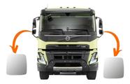 Vidro Espelho Aux. C/Desemb. Volvo Fmx