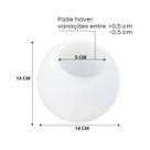 Vidro Globo 14 cm Fosco Leitoso Reposiçao Para Luminaria De Mesa Pendente e Arandela