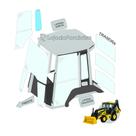 Vidro Janela Traseira Lateral Direito para Retroescavadeira John Deere 310K/310L - T278427