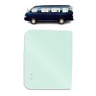 Vidro kia besta 1998 a 2005 2.7 lateral le v4 curvo movel com furo inferior verde 42,5 x 53,5 cm
